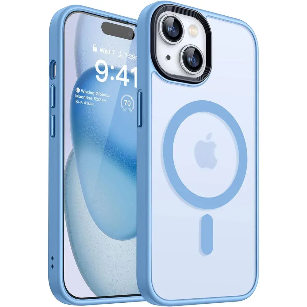 Frosted Magsafe BHcase Grey Blue Kryt iPhone 14