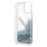 Guess GUHCP12LGLVSBL Blue Glitter Vintage Script Kryt iPhone 12 Pro Max