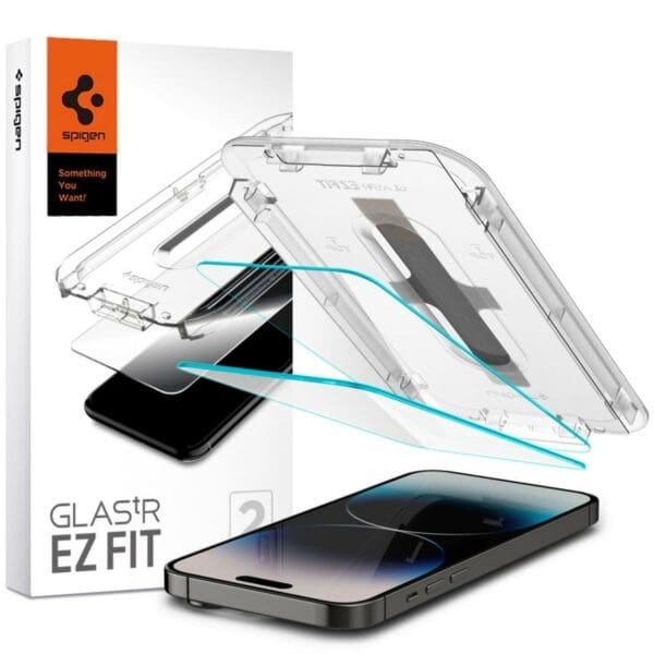 Spigen GLAS.tR EZ FIT Ochranné Sklo iPhone 14 Pro Max Clear (2 Pack)