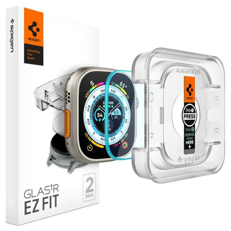 Spigen GLAS.tR EZ FIT Ochranné Sklo Na Apple Watch Ultra 49mm Clear (2 Pack)