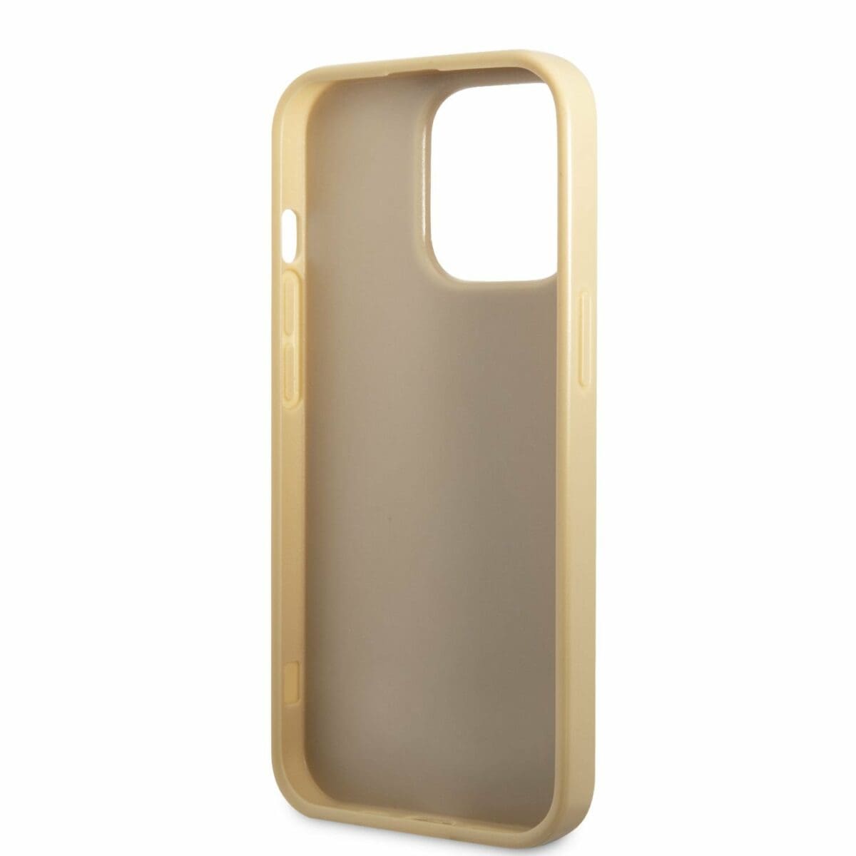 Guess PC/TPU Glitter Flakes Metal Logo Gold Kryt iPhone 14