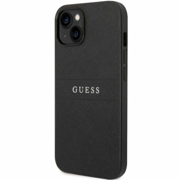 Guess PU Leather Saffiano Black Kryt iPhone 14