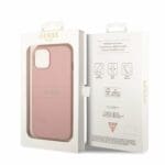 Guess PU Leather Saffiano Pink Kryt iPhone 14