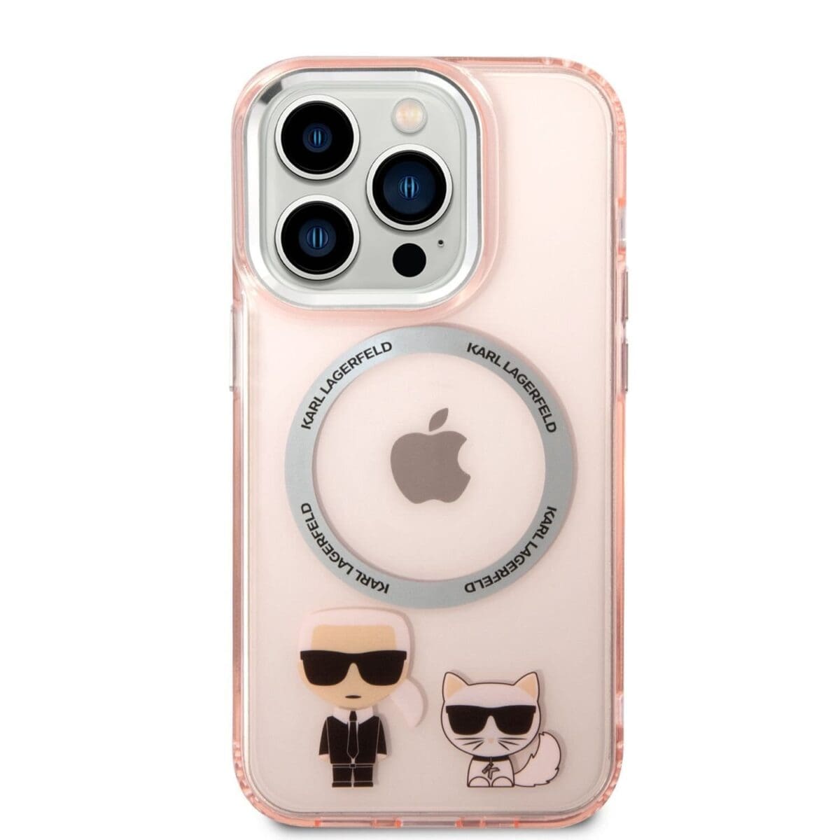Karl Lagerfeld MagSafe Karl and Choupette Pink Kryt iPhone 14 Pro