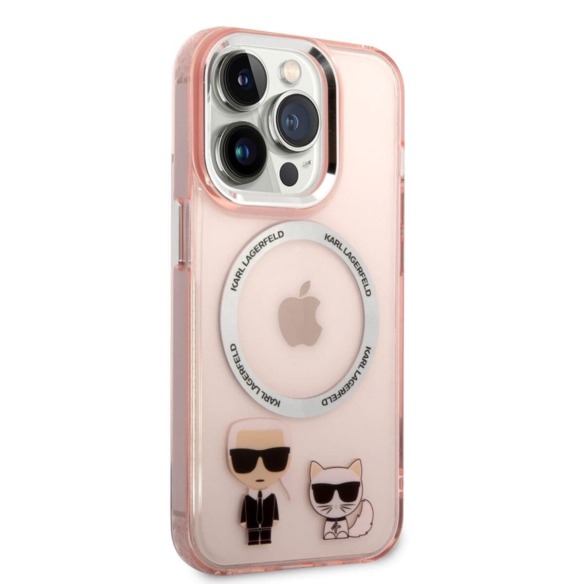 Karl Lagerfeld MagSafe Karl and Choupette Pink Kryt iPhone 14 Pro