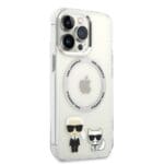 Karl Lagerfeld MagSafe Karl and Choupette Transparent Kryt iPhone 14 Pro