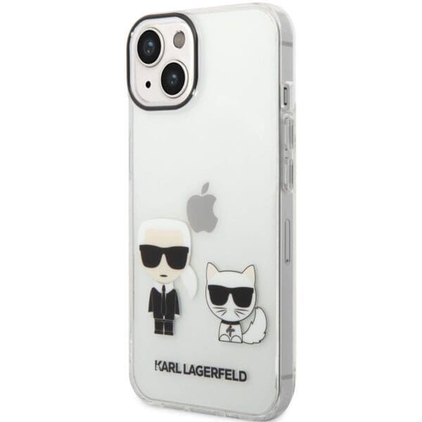 Karl Lagerfeld PC/TPU Ikonik Karl and Choupette Transparent Kryt iPhone 14
