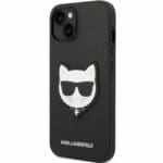 Karl Lagerfeld PU Saffiano Choupette Head Black Kryt iPhone 14