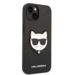 Karl Lagerfeld PU Saffiano Choupette Head Black Kryt iPhone 14