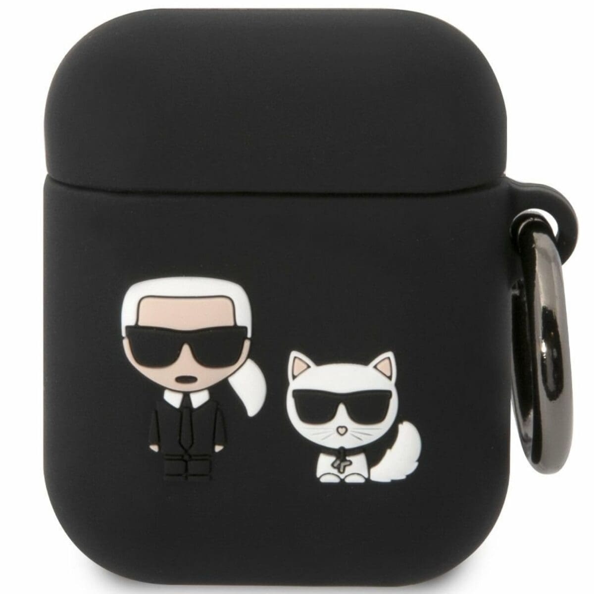 Karl Lagerfeld and Choupette AirPods Silicone Kryt Black