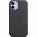 Apple Black Leather MagSafe Kryt iPhone 12 Mini