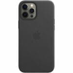 Apple Black Leather MagSafe Kryt iPhone 12 Pro Max