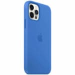Apple Capri Blue Silicone MagSafe Kryt iPhone 12/12 Pro