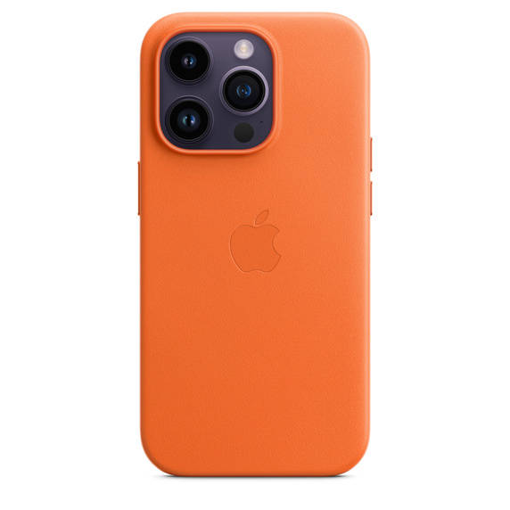 Apple Leather MPPL3ZM/A Orange Kryt iPhone 14 Pro