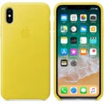 Apple Leather Spring Yellow Kryt iPhone X