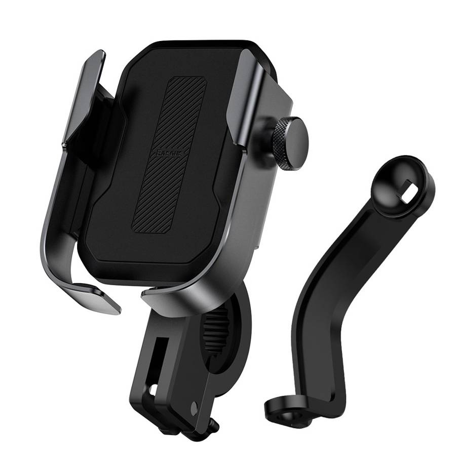 Baseus Adjustable Phone Bike Mount Holder Handlebar and Mirror Black SUKJA-01