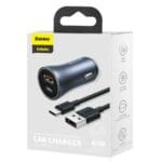 Baseus Golden Contacr Pro Nabíjačka Do Auta, USB + USB-C, QC4.0+, PD, SCP, 40W (Gray)