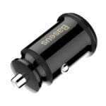 Baseus Grain Nabíjačka Do Auta Mini Nabíjačka Do Auta 2x USB 3.1A Black (CCALL-ML01)