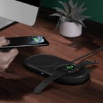 Baseus Planet 2in1 Cable Winder + Wireless Charger Black