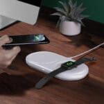 Baseus Planet 2in1 Cable Winder + Wireless Charger White
