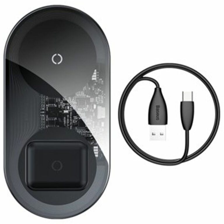 Baseus Smart 2in1 Wireless Charger Transparent Black