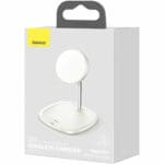 Baseus Swan Magnetic Desktop Bracket Wireless Charger 15W White