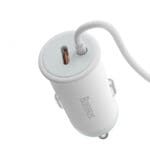 Baseus Wireless Nabíjačka Do Auta MagSafe 15W Holder Air Vent + USB Type C 25W White (CW01)