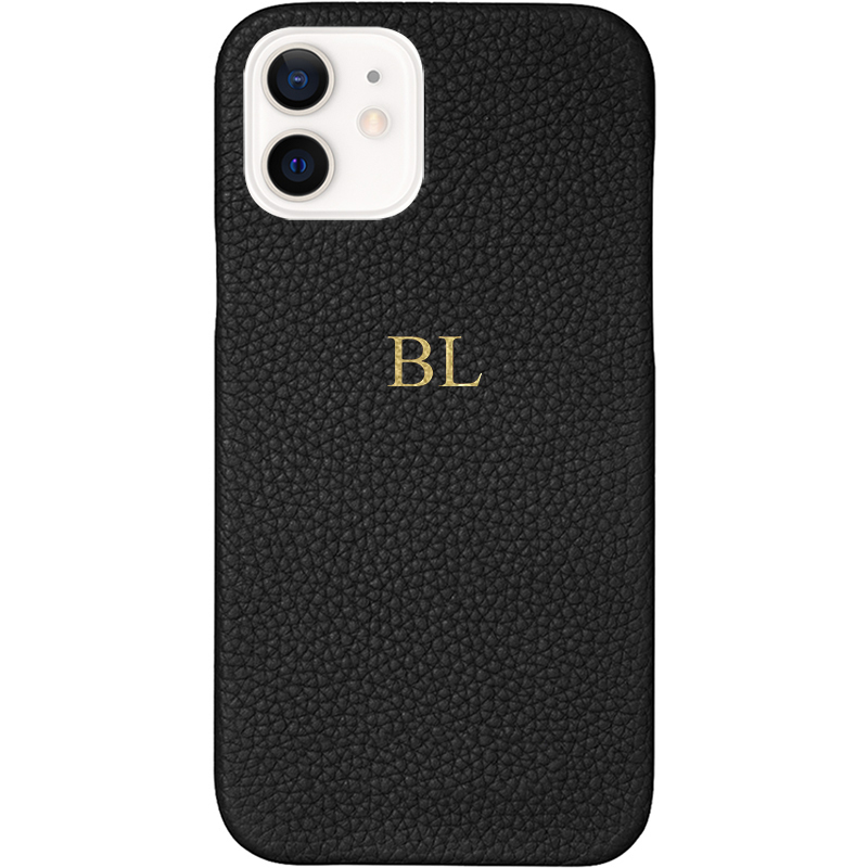 BHcase Leather Monogram Black Kryt iPhone 12/12 Pro