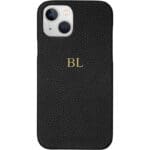BHcase Leather Monogram Black Kryt iPhone 14