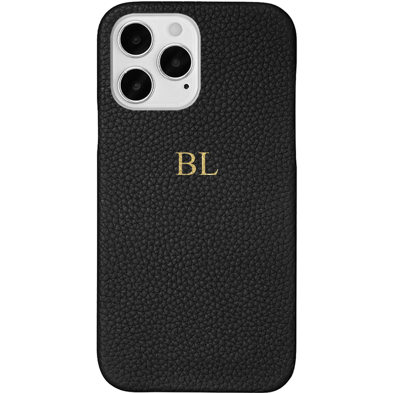 BHcase Leather Monogram Black Kryt iPhone 14 Pro