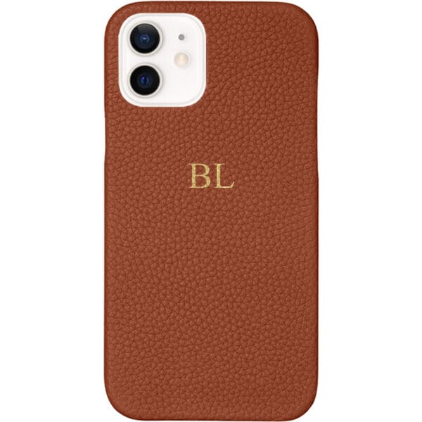 BHcase Leather Monogram Brown Kryt iPhone 12/12 Pro