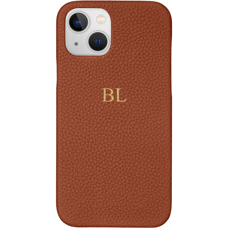 BHcase Leather Monogram Brown Kryt iPhone 14