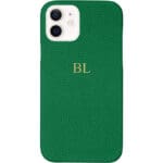 BHcase Leather Monogram Green Kryt iPhone 12/12 Pro