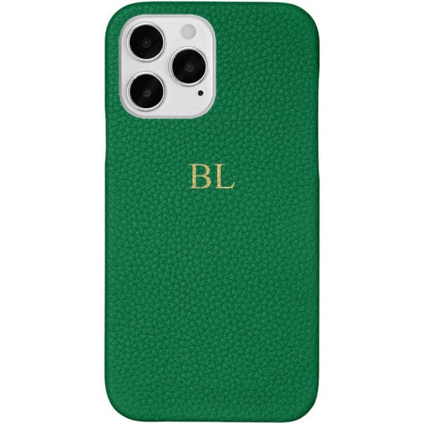 BHcase Leather Monogram Green Kryt iPhone 14 Pro