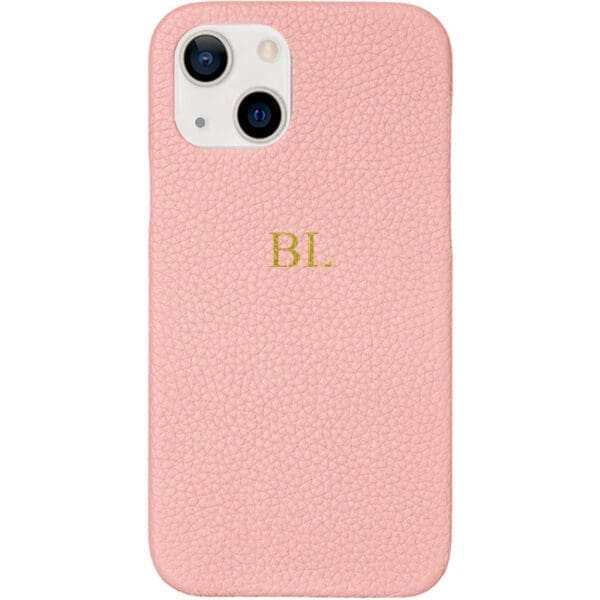 BHcase Leather Monogram Pink Kryt iPhone 14