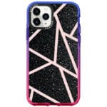 Black Glitter Pink Kryt iPhone 11 Pro