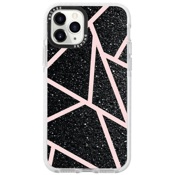 Black Glitter Pink Kryt iPhone 11 Pro
