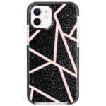 Black Glitter Pink Kryt iPhone 12/12 Pro