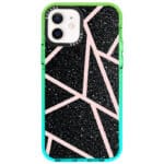 Black Glitter Pink Kryt iPhone 12 Mini