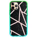 Black Glitter Pink Kryt iPhone 12 Pro Max