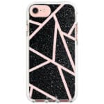Black Glitter Pink Kryt iPhone 8/7/SE 2020/SE 2022
