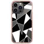 Black White Geometric Kryt iPhone 14 Pro