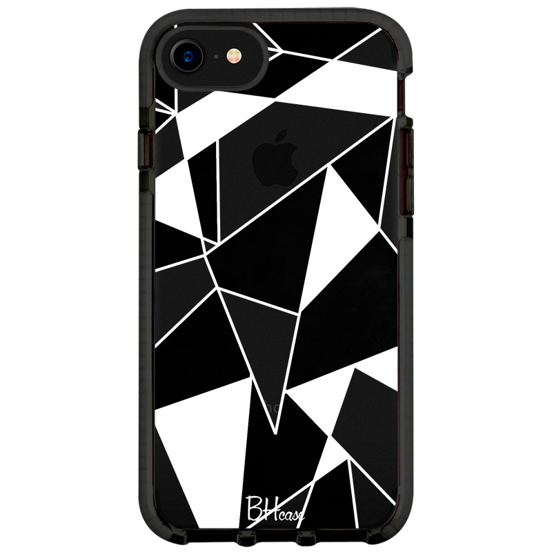 Black White Geometric Kryt iPhone 8/7/SE 2020/SE 2022