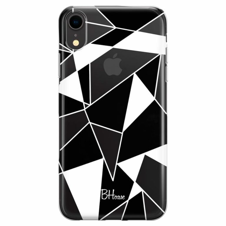 Black White Geometric Kryt iPhone XR