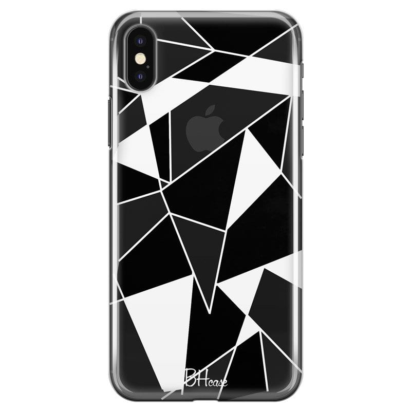 Black White Geometric Kryt iPhone X/XS
