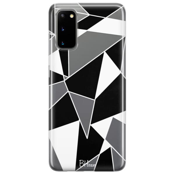 Black White Geometric Kryt Samsung S20