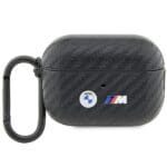 BMW BMAP2WMPUCA2 Black Carbon Double Metal Logo Kryt AirPods Pro 2