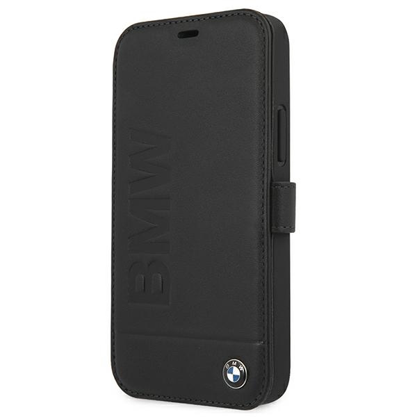 BMW BMFLBKP12SSLLBK Black Book Signature Kryt iPhone 12 Mini