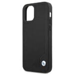 BMW BMHCP12SRCDPK Black Leather Deboss Kryt iPhone 12 Mini