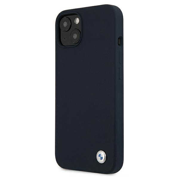 BMW BMHCP13MSilna Navy Silicone Signature Kryt iPhone 13